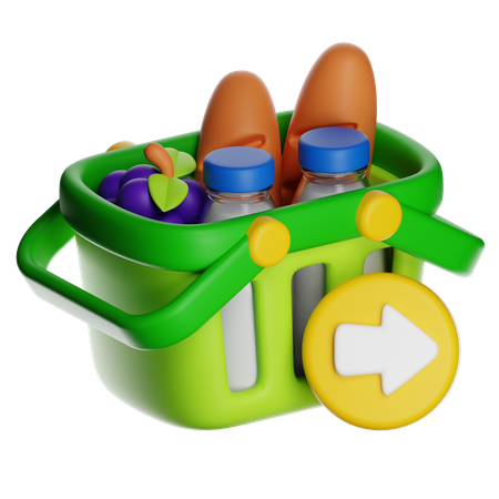 チェックアウトカート  3D Icon
