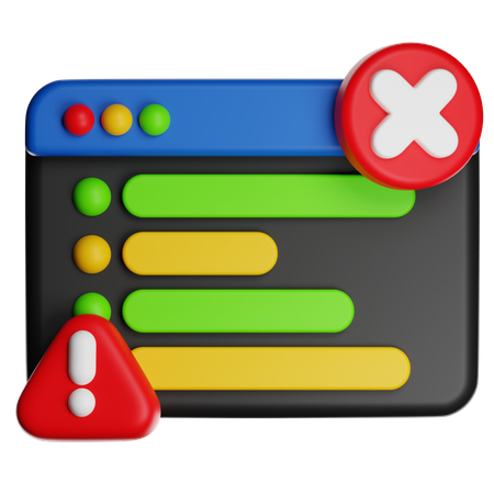 エラー通知警告  3D Icon