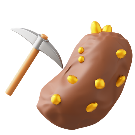 つるはし採掘  3D Icon