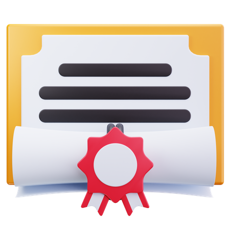 巻かれた卒業証書  3D Icon