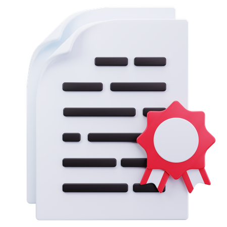 署名入りの紙  3D Icon