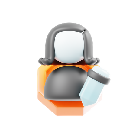 女性のプロフィールを編集する  3D Icon