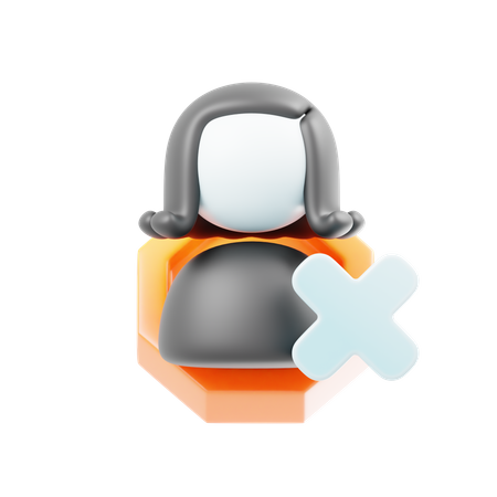 ユーザーを削除  3D Icon