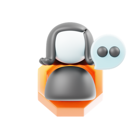ユーザーチャット  3D Icon