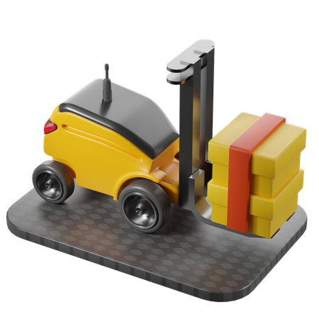 自律フォークリフト操作  3D Icon