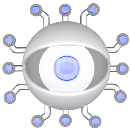 눈 감시  3D Icon