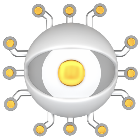 눈 감시  3D Icon