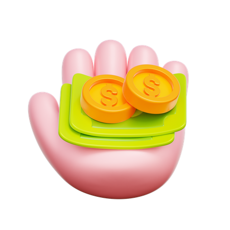 現金払い  3D Icon