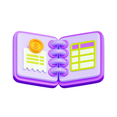 経費記録簿  3D Icon