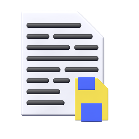 ファイル保存  3D Icon