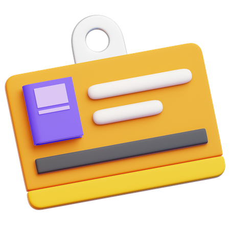 図書館カード  3D Icon