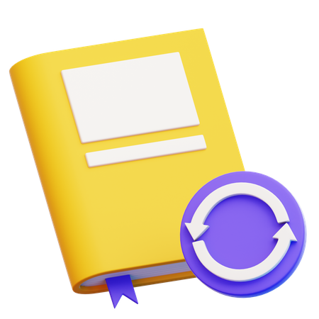 本の返却  3D Icon