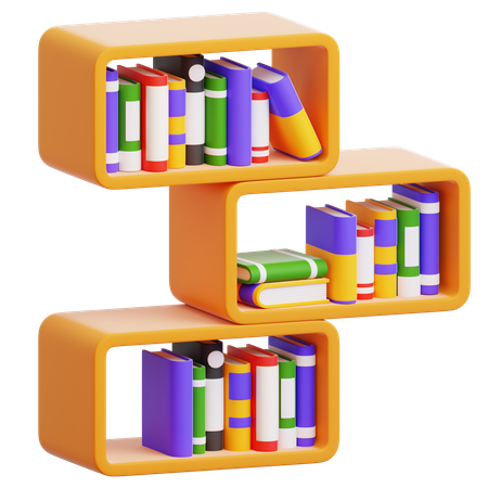 本棚  3D Icon