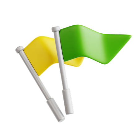 応援旗  3D Icon