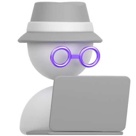 ラップトップの男  3D Icon