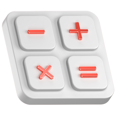電卓  3D Icon