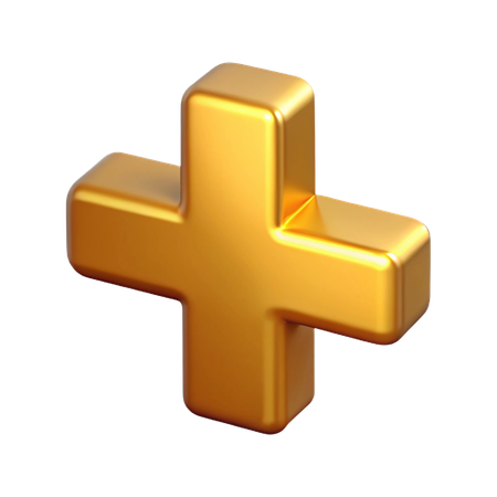 골든 플러스  3D Icon
