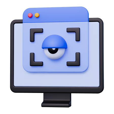 컴퓨터 스캔  3D Icon