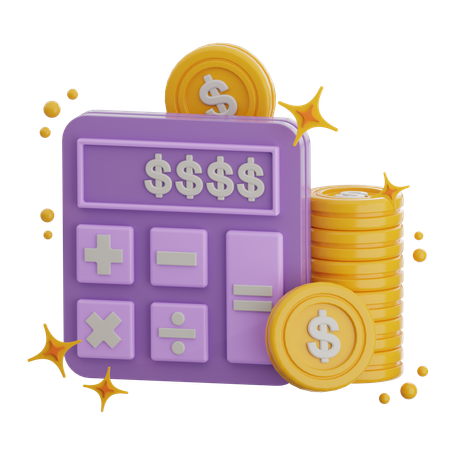 예산 계산  3D Icon