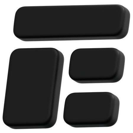 ダークグリッドレイアウト  3D Icon