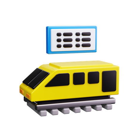 列車の出発  3D Icon