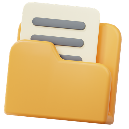ファイルフォルダー  3D Icon