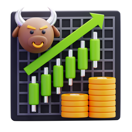 강세장  3D Icon