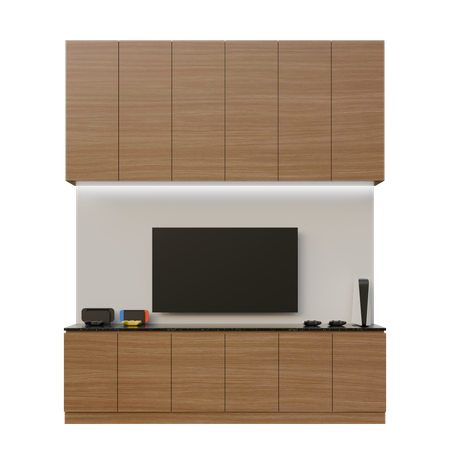 ダークウッドのテレビ台  3D Icon
