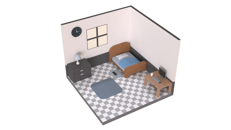 ベッドルーム  3D Icon