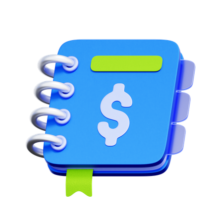 개인 재정 원장  3D Icon