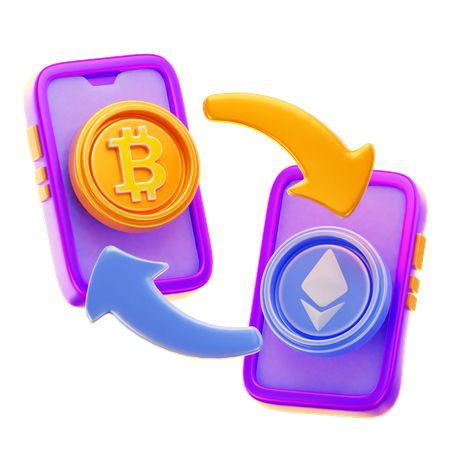 암호화폐 거래소  3D Icon