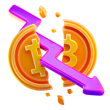 비트코인 폭락  3D Icon