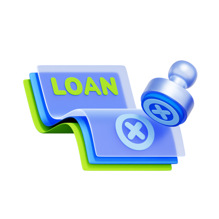 融資拒否  3D Icon