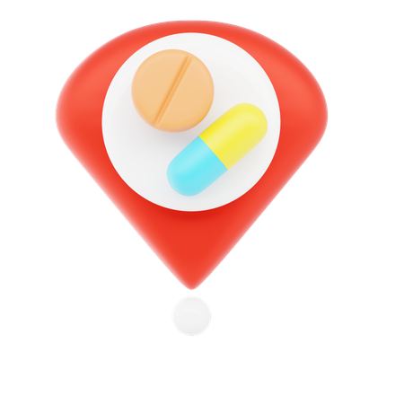 薬局ピン  3D Icon