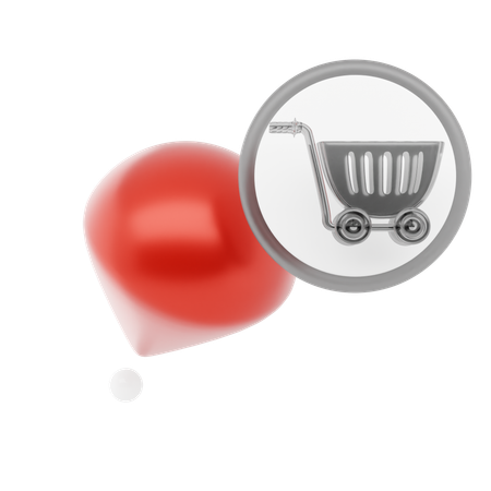 ショッピングピン  3D Icon
