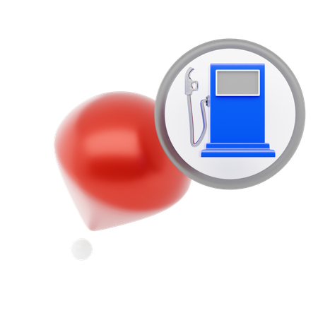 ガソリンスタンドのピン  3D Icon