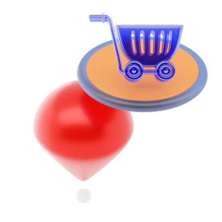 ショッピングピン  3D Icon