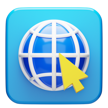 브라우저  3D Icon