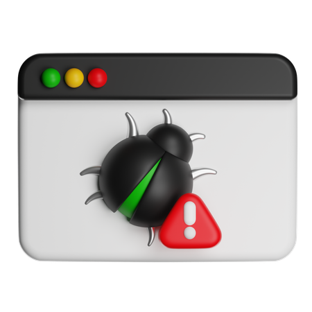 危険なウェブサイト  3D Icon