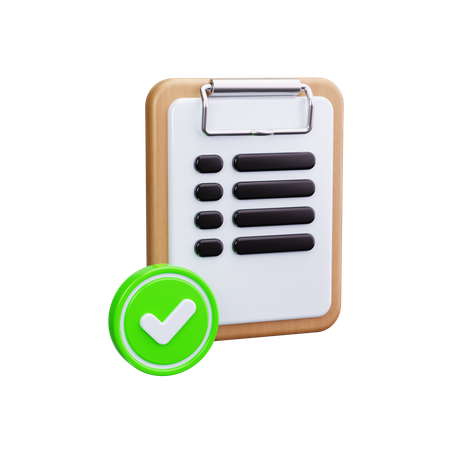 クリップボードクロス  3D Icon