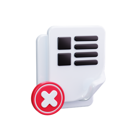ドキュメントクロス  3D Icon