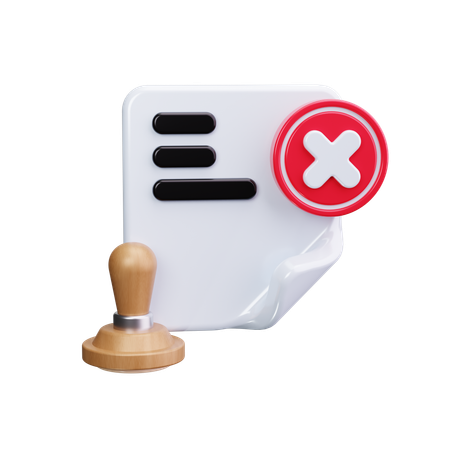 拒否スタンプ  3D Icon