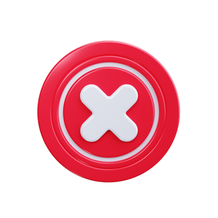 拒否された  3D Icon