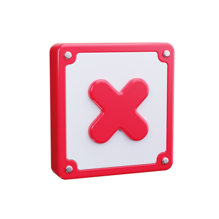 拒否された  3D Icon