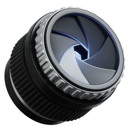 カメラレンズ  3D Icon