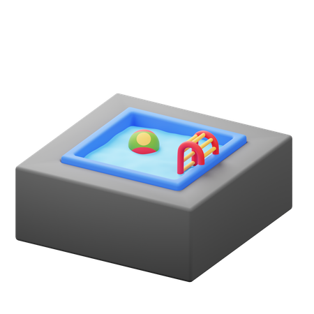 어린이 수영장  3D Icon