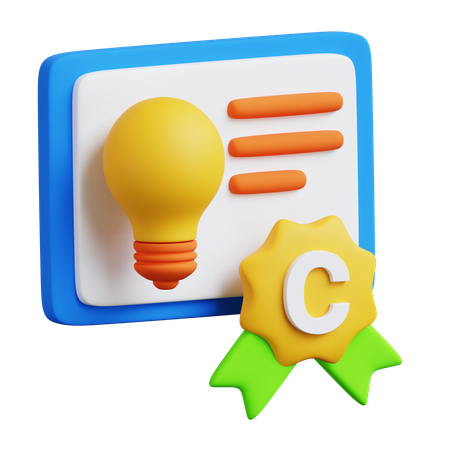 지적 재산권  3D Icon