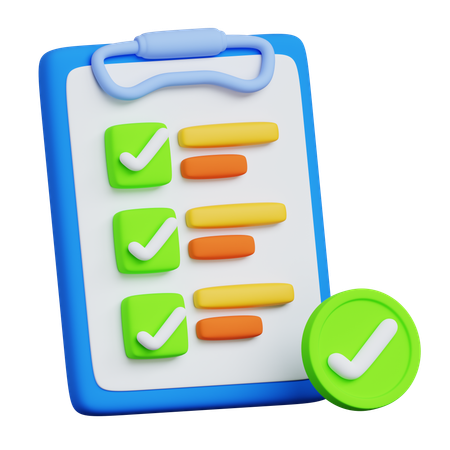 체크리스트  3D Icon