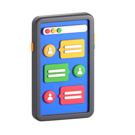 グループチャット  3D Icon