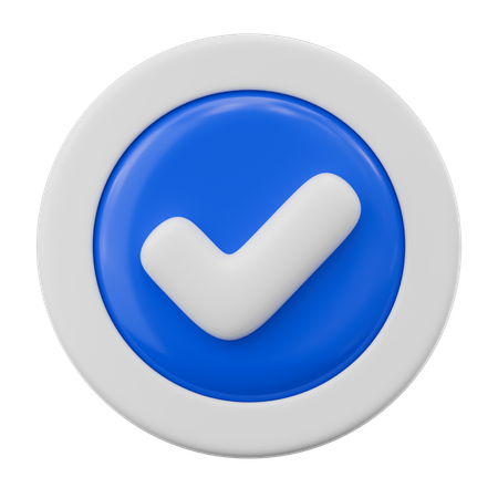 承認済みチェックマーク  3D Icon